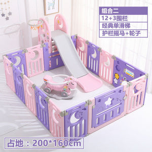 Multi-function fence 1-4 years old children's indoor slide baby slide slide combination kindergarten home small swing toy