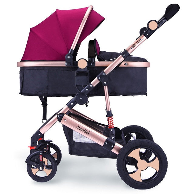 Baby Stroller 3 In 1 with Car Seat High Landscape Baby Stroller Newborn Car Seat Cradle Travel System Stroller and Car Seat Sets