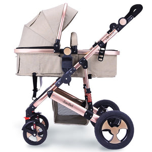 Baby Stroller 3 In 1 with Car Seat High Landscape Baby Stroller Newborn Car Seat Cradle Travel System Stroller and Car Seat Sets