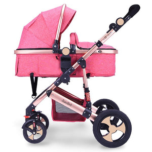 Baby Stroller 3 In 1 with Car Seat High Landscape Baby Stroller Newborn Car Seat Cradle Travel System Stroller and Car Seat Sets