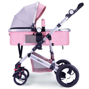 Baby Stroller 3 In 1 with Car Seat High Landscape Baby Stroller Newborn Car Seat Cradle Travel System Stroller and Car Seat Sets