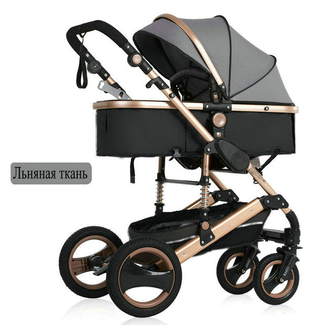 2020 new baby trolley high landscape 3 to 1 baby stroller double faced children free shipping in four seasons in Russia