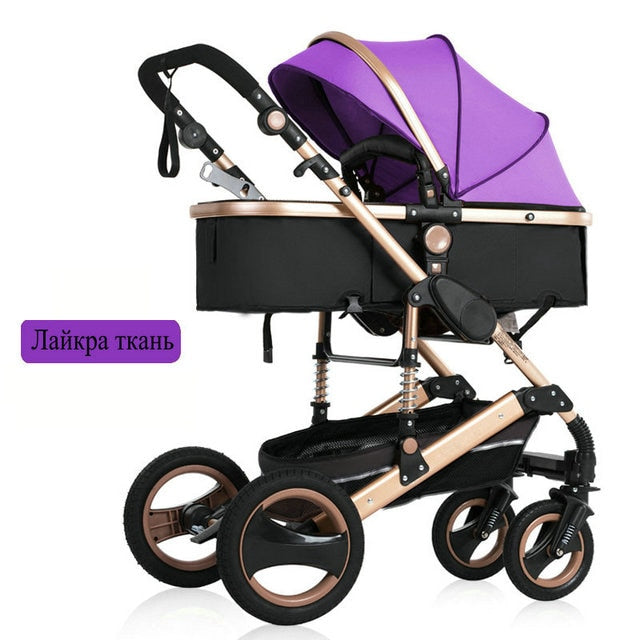 2020 new baby trolley high landscape 3 to 1 baby stroller double faced children free shipping in four seasons in Russia
