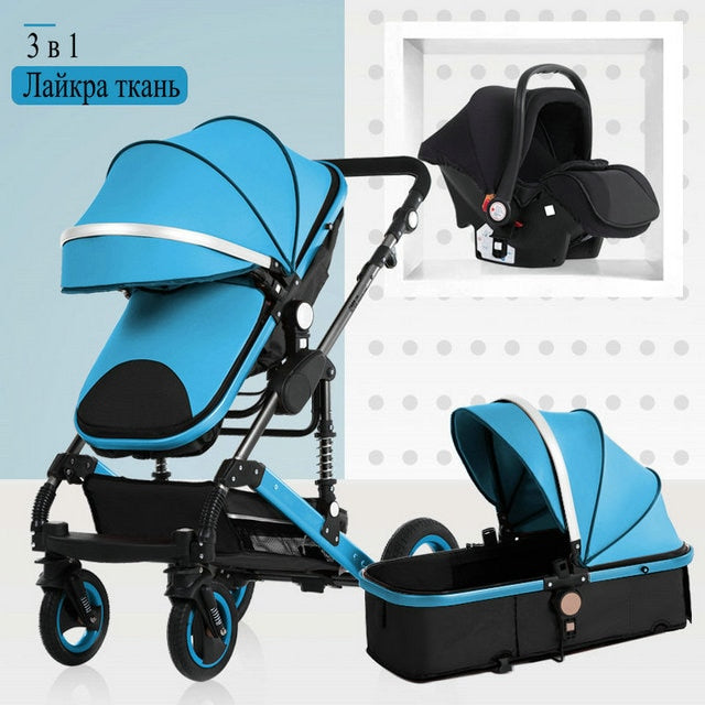 2020 new baby trolley high landscape 3 to 1 baby stroller double faced children free shipping in four seasons in Russia