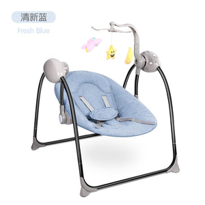 Baby Rocker Baby Swing Cradle Jumper Electric Rocking Crib Intelligence Remote Control Newborn Foldable Rocking Chair