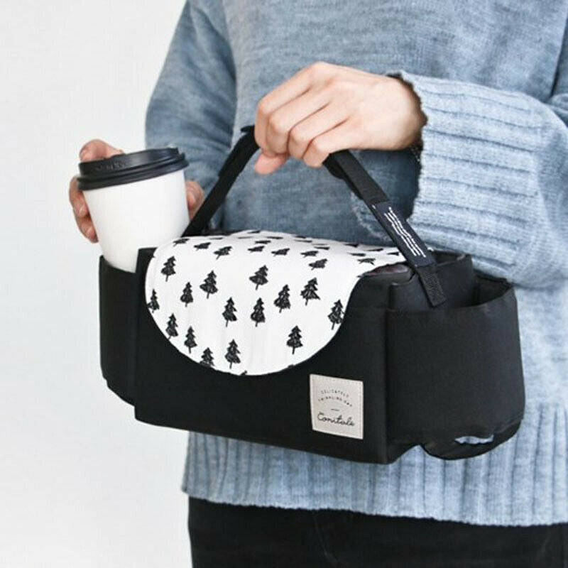 PUDCOCO Universal Buggy Baby Pram Organizer Bottle Holder Baby Stroller Accessory Stroller Caddy Storage Bag