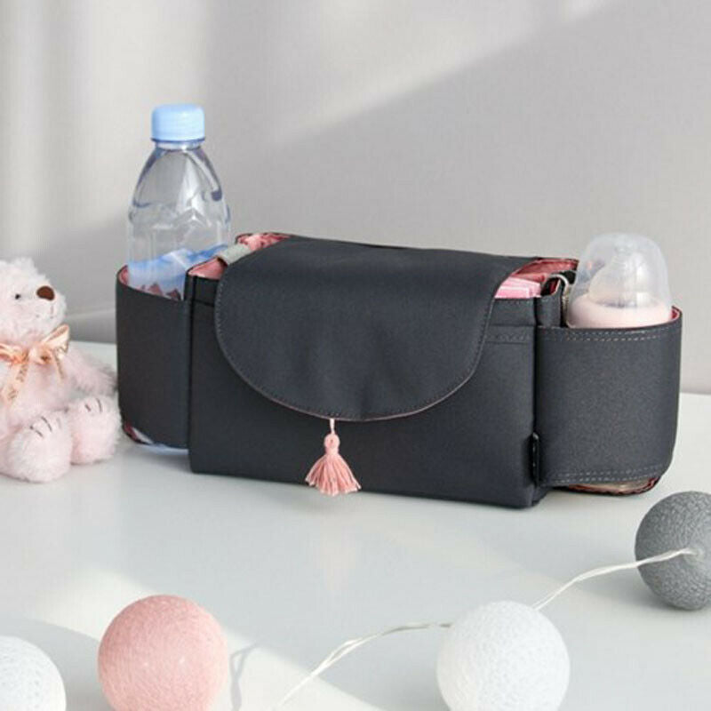 PUDCOCO Universal Buggy Baby Pram Organizer Bottle Holder Baby Stroller Accessory Stroller Caddy Storage Bag