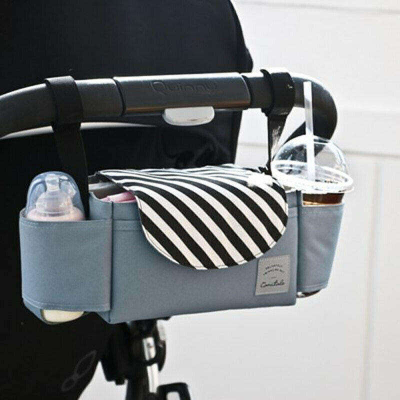 PUDCOCO Universal Buggy Baby Pram Organizer Bottle Holder Baby Stroller Accessory Stroller Caddy Storage Bag