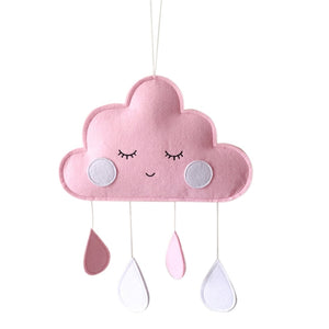 Cute Smiling Clouds Nordic Wind Baby Kids Room Nursery Home Cloud Raindrop Wall Hanging Decor Stickers Decal Gifts