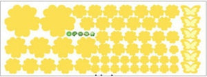 108pcs Flowers and 6pcs Butterfly Wall Stickers Living Room Bedroom Art Decals Home Decoration Furniture Stickers Baby Nursery