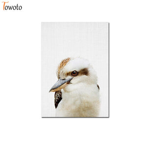 Towoto Baby Animal Print Nordic Poster Minimalist Canvas Painting Safari Nursery Wall Art Kids Baby Room Decoration Pictures