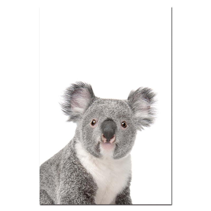 NUOMEGE Baby Animal Poster Panda Giraffe Elephant Canvas Painting Nursery Wall Art Nordic Picture Kids Room Decoration