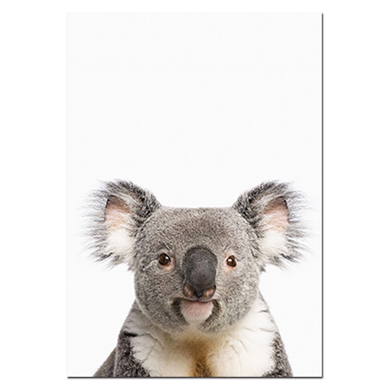 NUOMEGE Baby Animal Poster Panda Giraffe Elephant Canvas Painting Nursery Wall Art Nordic Picture Kids Room Decoration