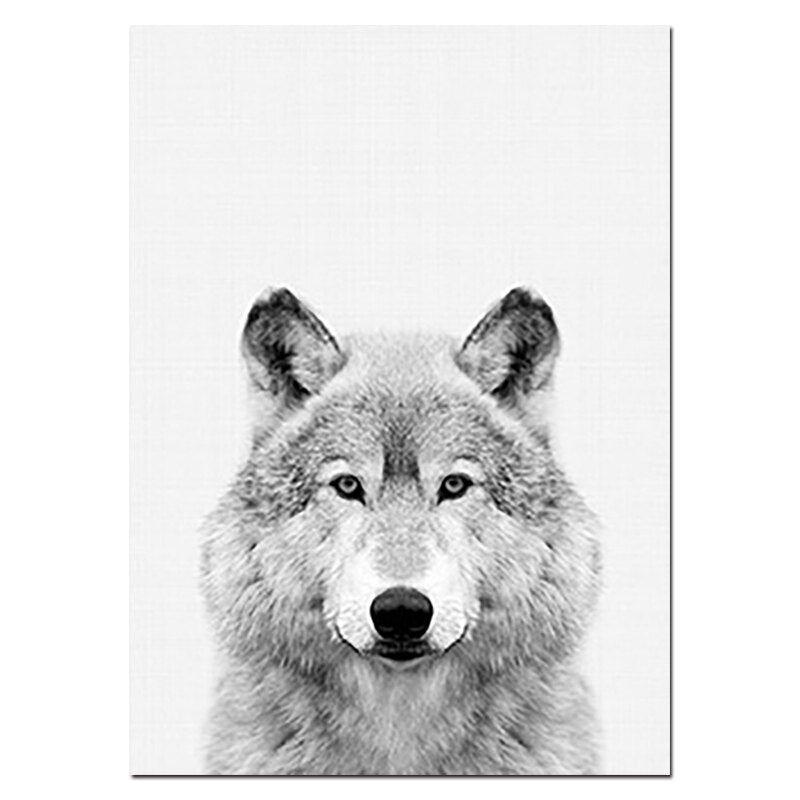 NUOMEGE Baby Animal Poster Panda Giraffe Elephant Canvas Painting Nursery Wall Art Nordic Picture Kids Room Decoration