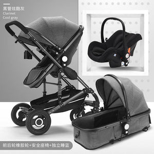 Baby Stroller 3 In 1 Pram with Car Seat Travel System Baby Stroller with Car Seat Newborn Baby Comfort kinderwagen 0~36 months
