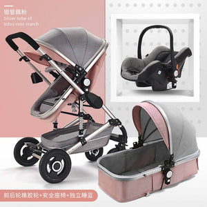 Baby Stroller 3 In 1 Pram with Car Seat Travel System Baby Stroller with Car Seat Newborn Baby Comfort kinderwagen 0~36 months