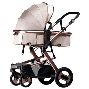 KUBEEN&Baby Bum Luxury Baby Stroller 2 in 1 Carriage High Landscape Pram Suite for Lying and Seating on 2019
