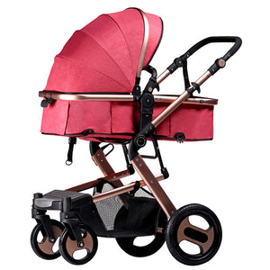 KUBEEN&Baby Bum Luxury Baby Stroller 2 in 1 Carriage High Landscape Pram Suite for Lying and Seating on 2019