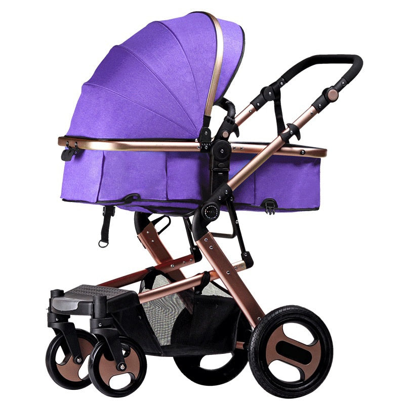 KUBEEN&Baby Bum Luxury Baby Stroller 2 in 1 Carriage High Landscape Pram Suite for Lying and Seating on 2019