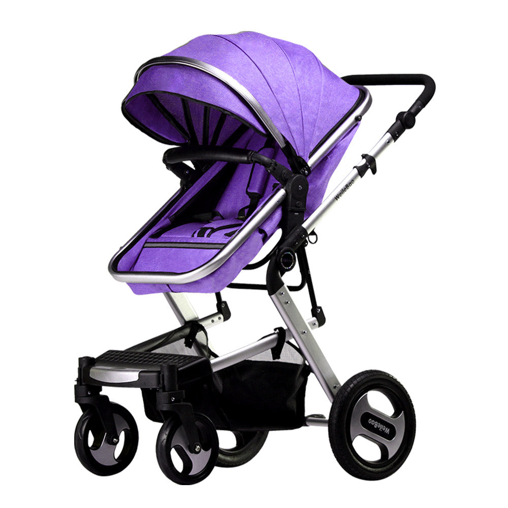 KUBEEN&Baby Bum Luxury Baby Stroller 2 in 1 Carriage High Landscape Pram Suite for Lying and Seating on 2019