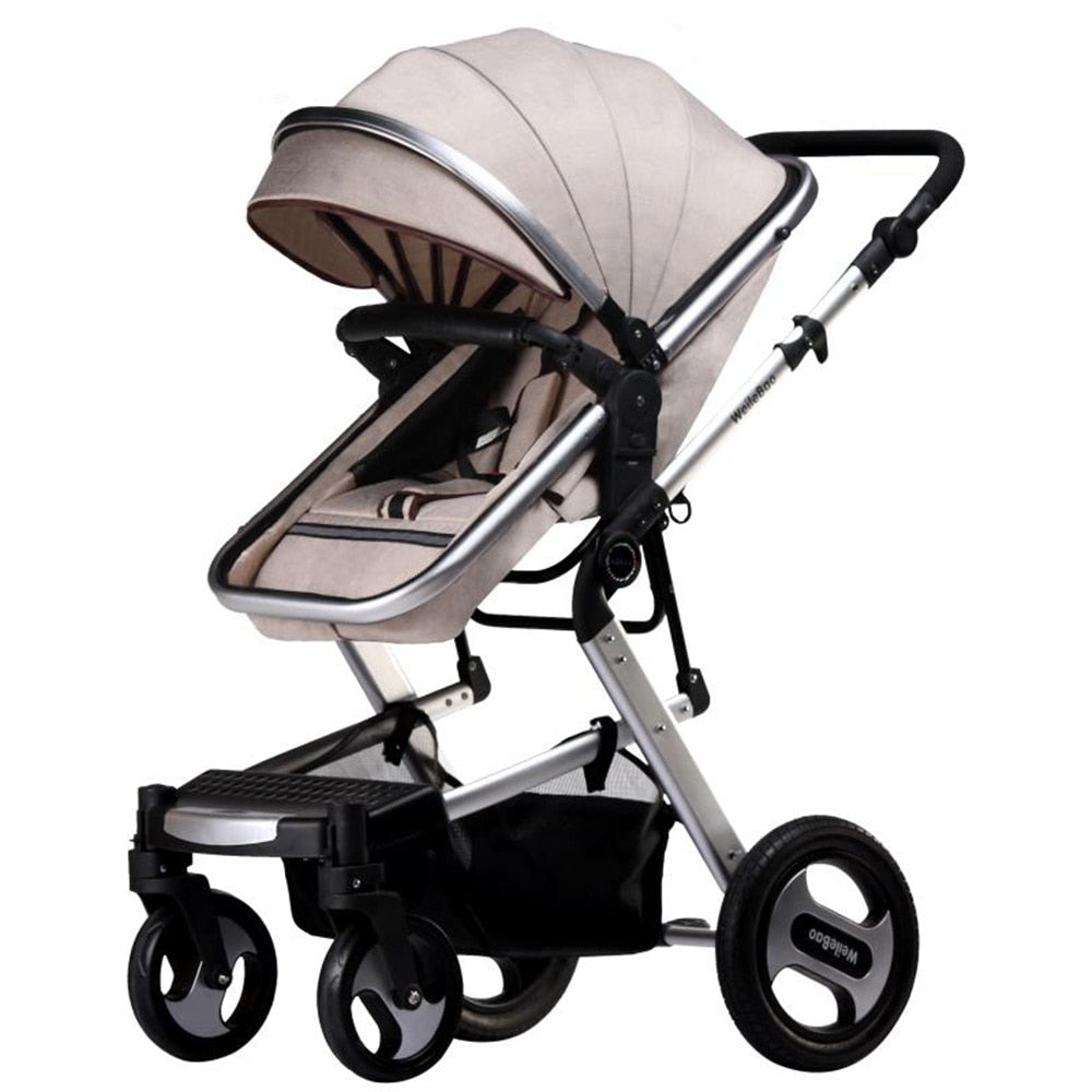 KUBEEN&Baby Bum Luxury Baby Stroller 2 in 1 Carriage High Landscape Pram Suite for Lying and Seating on 2019