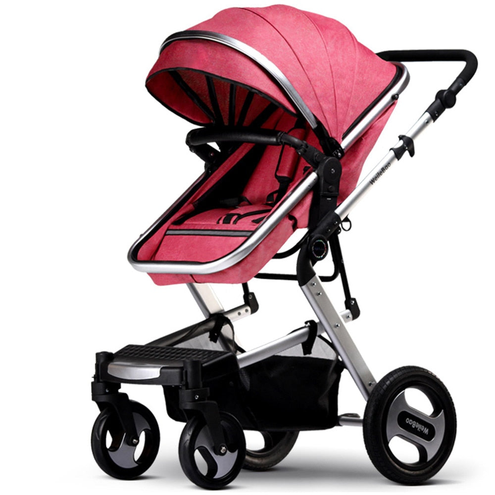 KUBEEN&Baby Bum Luxury Baby Stroller 2 in 1 Carriage High Landscape Pram Suite for Lying and Seating on 2019