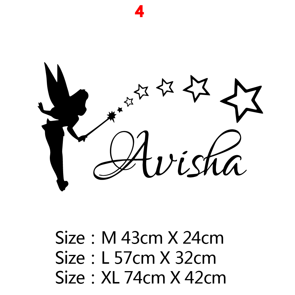 Cartoon Personalized Custom Name Mickey Mouse Wall Sticker Decals Murals Poster For Kids Babys Room Decoration Bedroom Decor