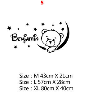 Cartoon Personalized Custom Name Mickey Mouse Wall Sticker Decals Murals Poster For Kids Babys Room Decoration Bedroom Decor