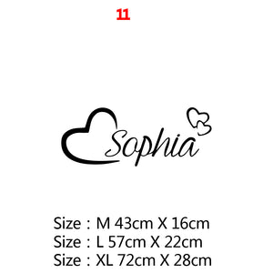 Cartoon Personalized Custom Name Mickey Mouse Wall Sticker Decals Murals Poster For Kids Babys Room Decoration Bedroom Decor