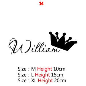 Cartoon Personalized Custom Name Mickey Mouse Wall Sticker Decals Murals Poster For Kids Babys Room Decoration Bedroom Decor