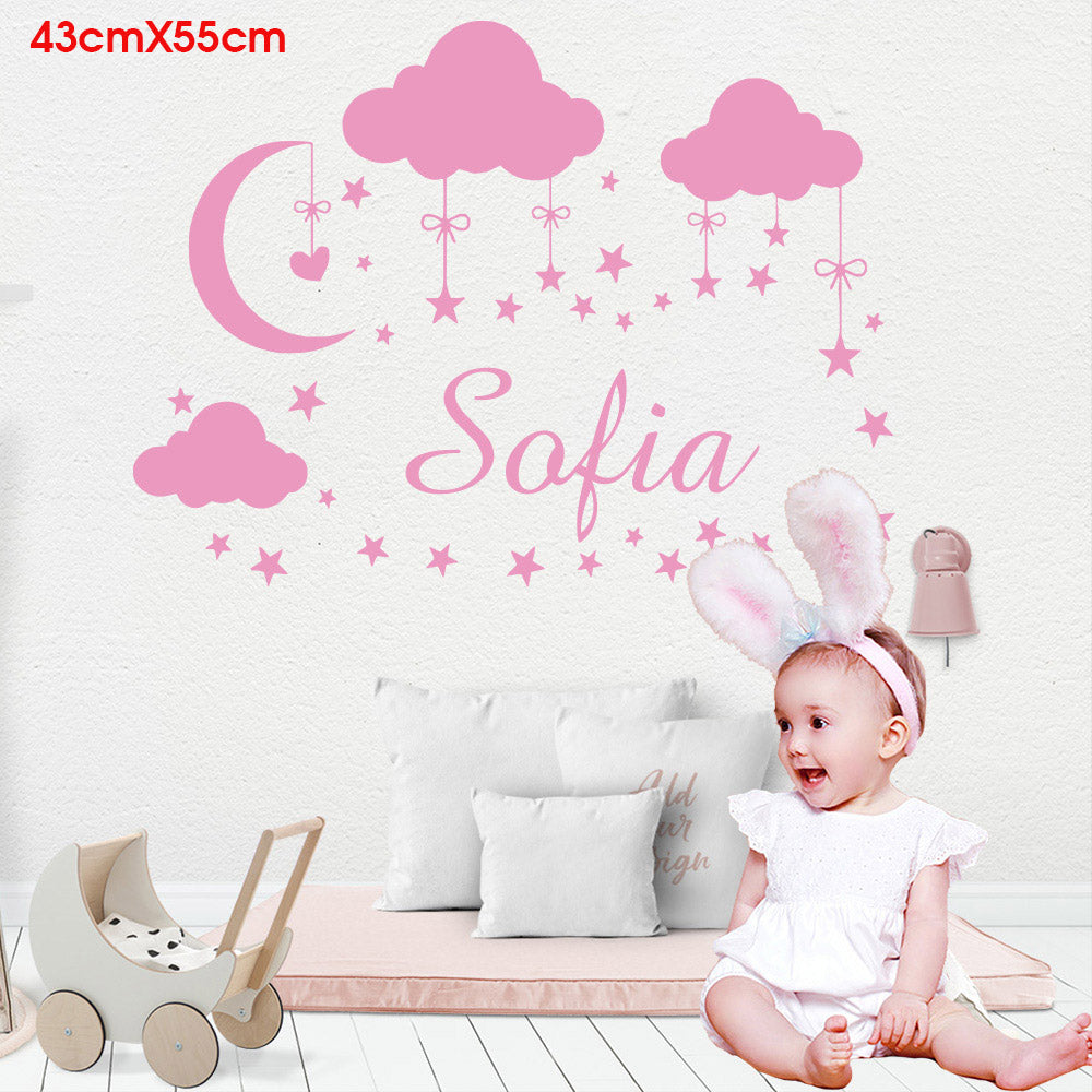 Cartoon Personalized Custom Name Mickey Mouse Wall Sticker Decals Murals Poster For Kids Babys Room Decoration Bedroom Decor
