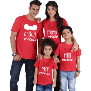 daddy mommy and me clothes family t shirt mini mouse cartoon mama baby girl father son mother daughter matching outfits look nmd