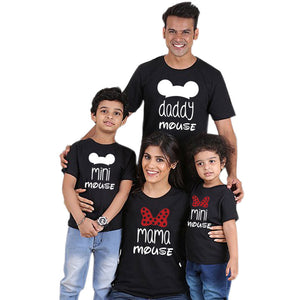 daddy mommy and me clothes family t shirt mini mouse cartoon mama baby girl father son mother daughter matching outfits look nmd