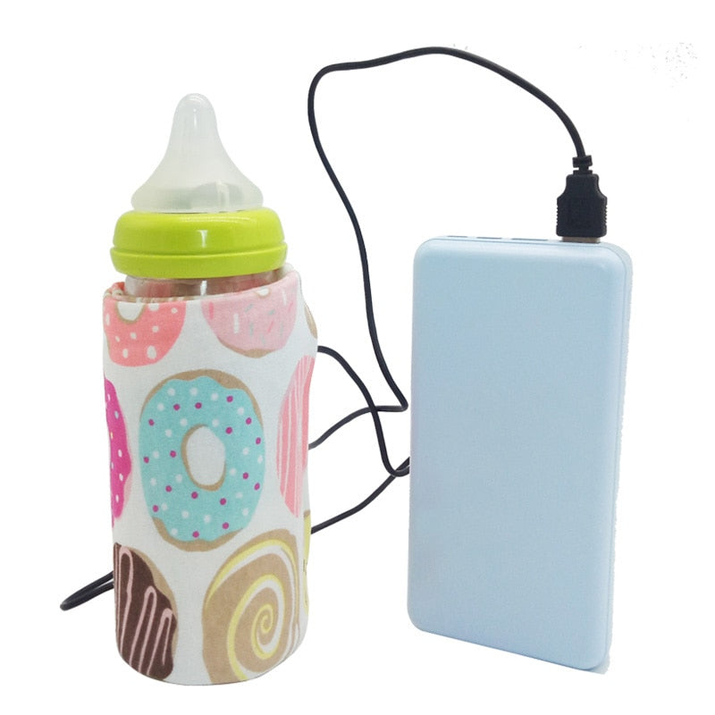 USB Milk Water Warmer Travel Stroller Insulated Bag Portable Baby Nursing Bottle Heater Cover Baby Food Warmer Bottle Warmer