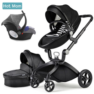 Baby Stroller 3 in 1,Hot Mom travel system High Land-scape stroller with bassinet in 2019 Folding Carriage for Newborns baby,F22