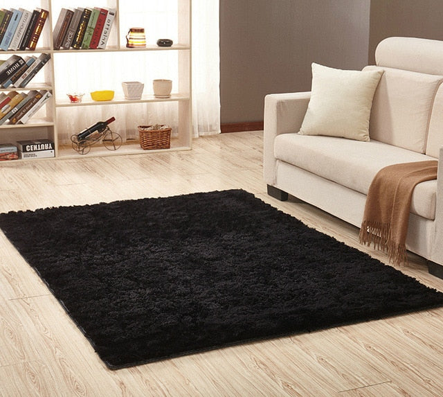 Super Soft Silk Wool Rug Indoor Modern Shag Area Rug Silky Rugs Bedroom Floor Mat Baby Nursery Rug Children Carpet