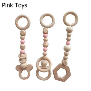 Nórdico Baby Gym Play Nursery anillo sensorial-pull juguete marco de madera sala infantil niño ropa Rack regalo niños habitación decoración A10