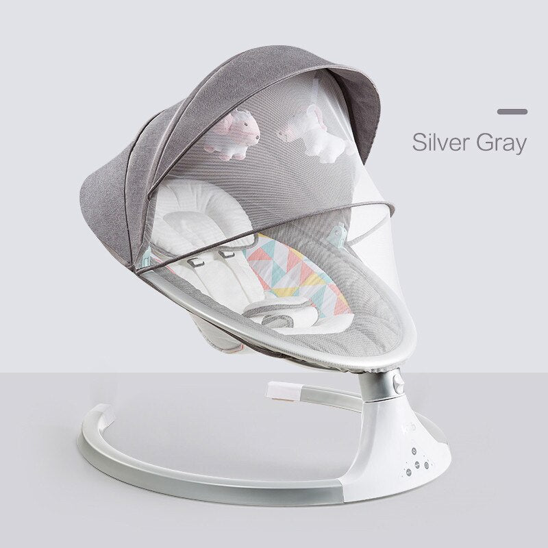High Quality Newborn Baby Sleeping Swing Bouncer Rocking Soothing Electric Cradle Bluetooth Rocker Chair With Seat Cushion