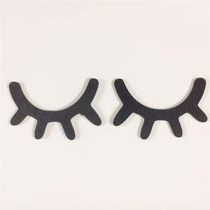 2PCS Wooden 3D Cute Sleepy Eyes Eyelash Pattern Wall Sticker DIY Kids Room Living Room Decoration Baby Nursery Wall Art