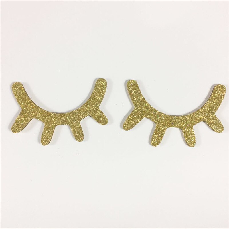 2PCS Wooden 3D Cute Sleepy Eyes Eyelash Pattern Wall Sticker DIY Kids Room Living Room Decoration Baby Nursery Wall Art