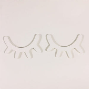 2PCS Wooden 3D Cute Sleepy Eyes Eyelash Pattern Wall Sticker DIY Kids Room Living Room Decoration Baby Nursery Wall Art