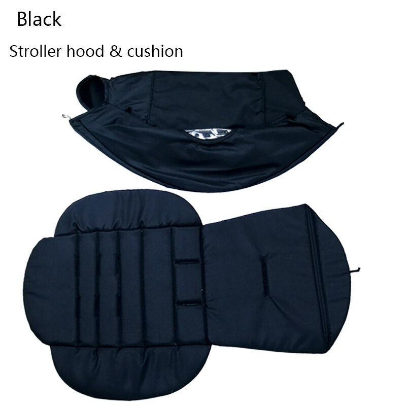 Stroller Hood & Mattress For 175 Yoya Baby Throne Oxford Cloth Back With Mesh Pockets Yoya Stroller Accessories Cushion For Yoyo