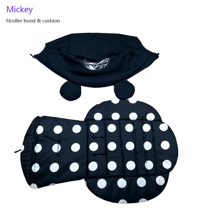 Stroller Hood & Mattress For 175 Yoya Baby Throne Oxford Cloth Back With Mesh Pockets Yoya Stroller Accessories Cushion For Yoyo