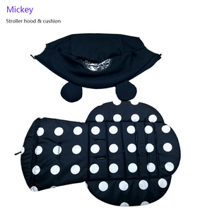 Stroller Hood & Mattress For 175 Yoya Baby Throne Oxford Cloth Back With Mesh Pockets Yoya Stroller Accessories Cushion For Yoyo