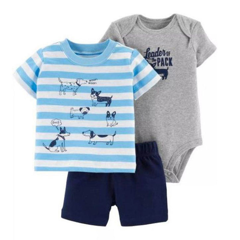 cartoon tshirt tops+bodysuit+shorts for baby boy clothes newborn set 2019 summer outfit new born clothing suit tracksuit costume