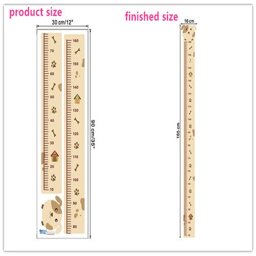 % Cute animals stack height measure wall stickers decal kids vinyl wallpaper mural baby girl boy room Growth Chart stickers