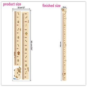 % Cute animals stack height measure wall stickers decal kids vinyl wallpaper mural baby girl boy room Growth Chart stickers