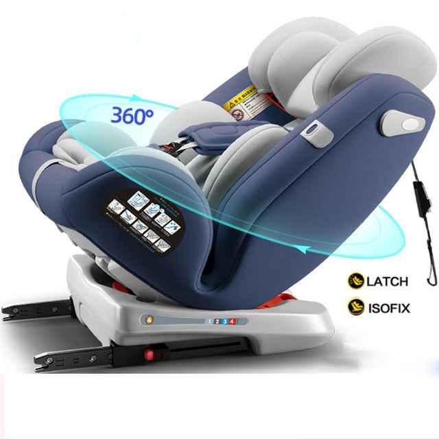 Carmin Baby Car Safety Seat Forward And Reverse 360 Degree Rotation 6M-12Y Can Sit Can Sleep Child Car Seat BB Chair
