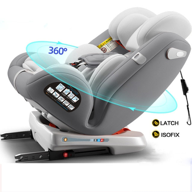 Carmin Baby Car Safety Seat Forward And Reverse 360 Degree Rotation 6M-12Y Can Sit Can Sleep Child Car Seat BB Chair