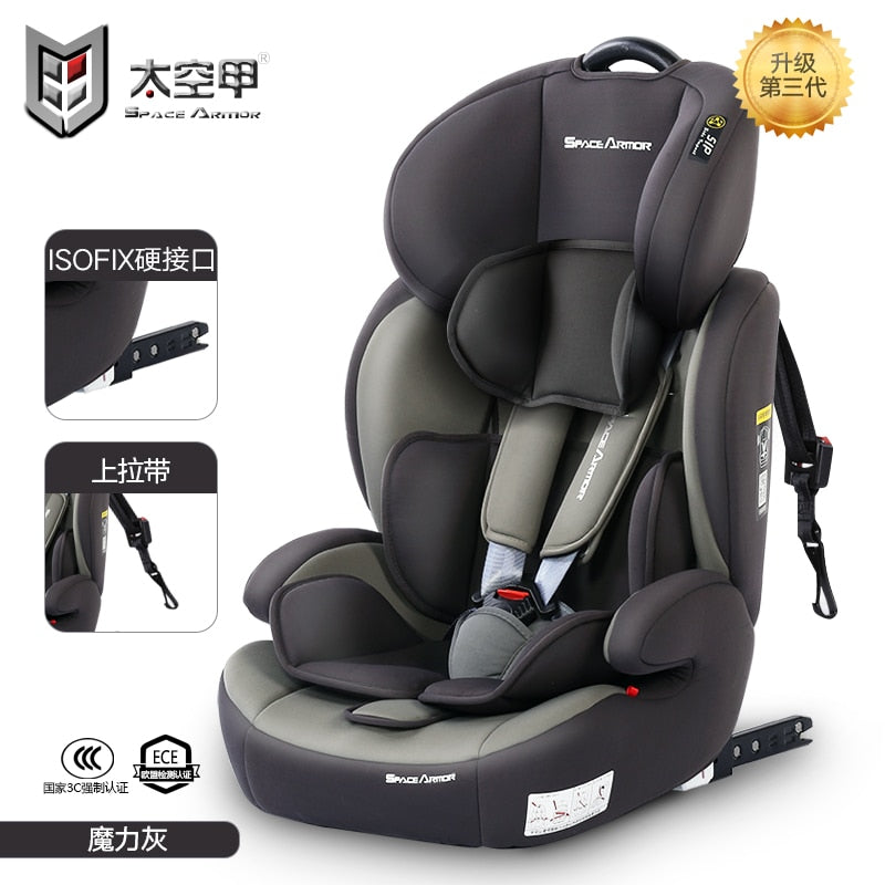 Child Car Seat Isofix Dual Interface Child Safety Seat 0-12Y  Portable Car Seat 5-point Seat Belt Eight Height Adjustment